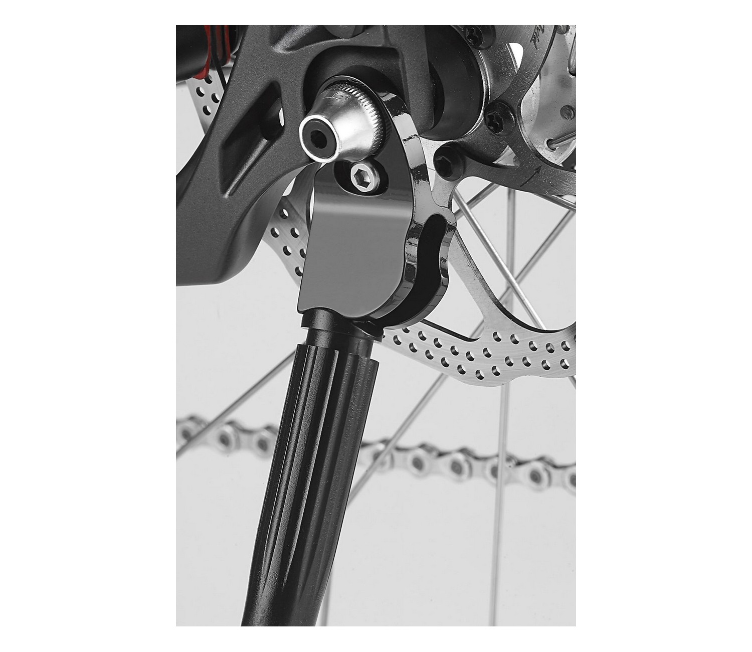 Béquilles de vélo Réglable en Alliage d'aluminium,Hauteur Réglable avec  Pied en Caoutchouc Antidérapant,Béquille