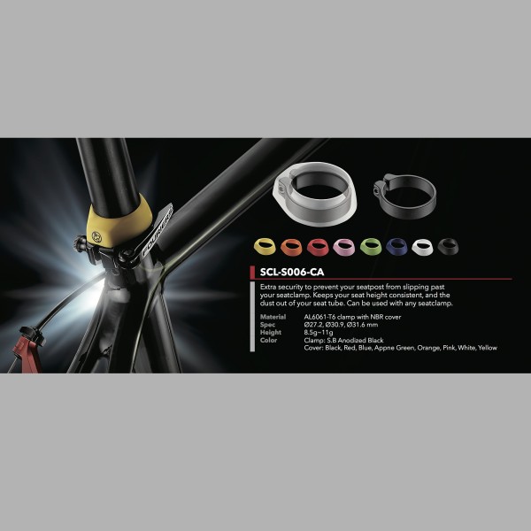 Joint couleur sur collier de tige de selle Fouriers SCL-S006-CA étanche