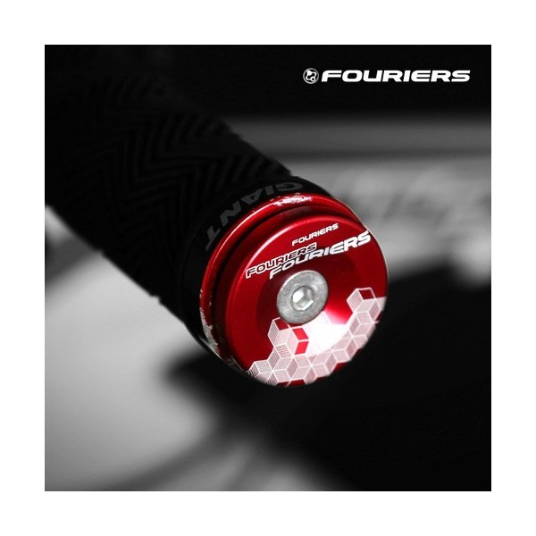 Embouts de guidon VTT Fouriers aluminium vis rouge