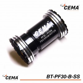 Boitier de pédalier Pressfit 30mm chromé pour SRAM & FSA - CEMA BT-PF30-B-SS