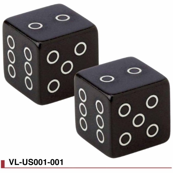 Bouchon de valve US dé noir Fouriers vl-us001-001