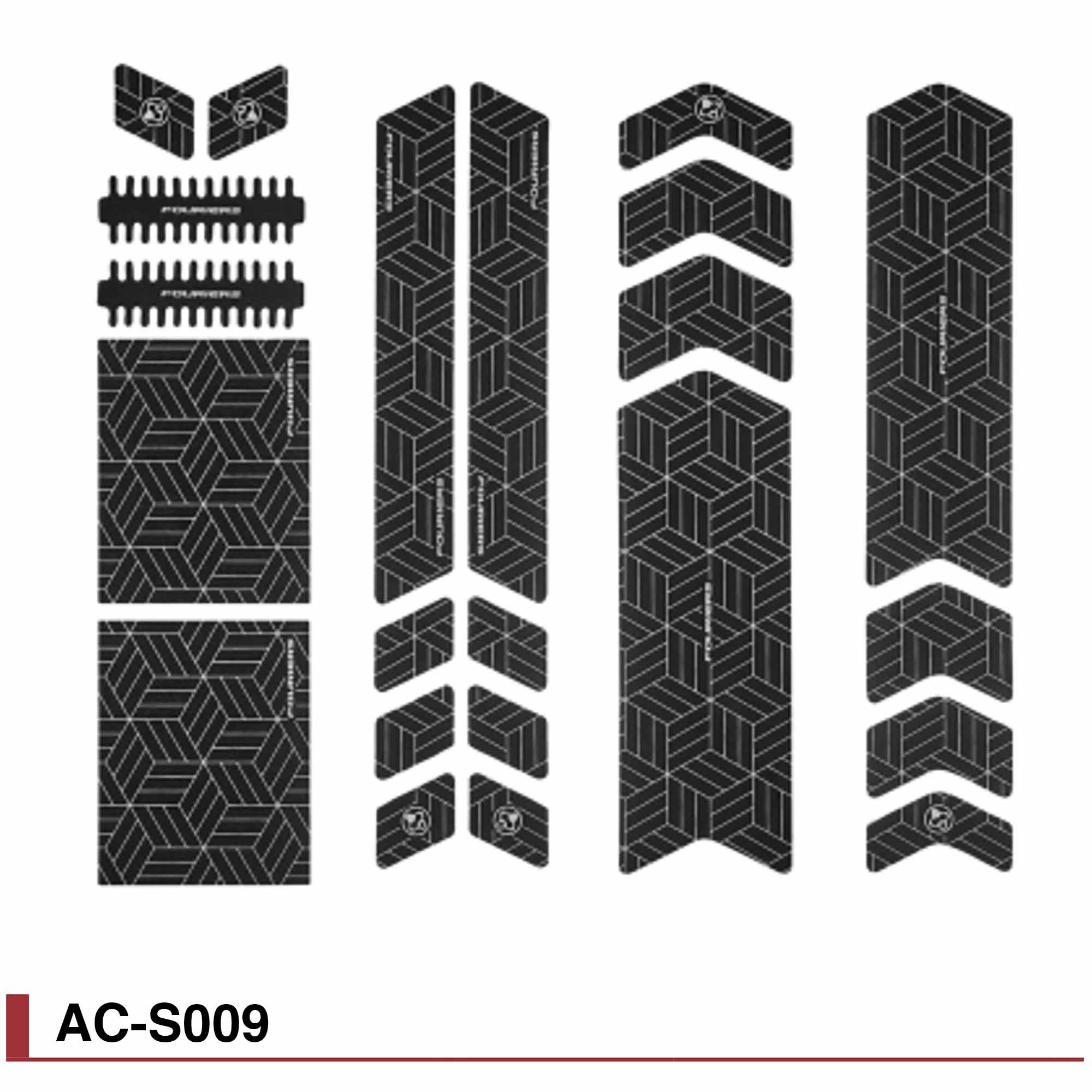 Autocollants De Protection Cadre Vélo WASAGA - Lot 20 Patchs - 3 Styles (Noir, Carbone, Transparent) - Anti-Rayures VTT BMX