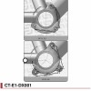 Dimensions Guide chaine haut&bas VTT Monoplateau Fouriers CT-E1-DX001