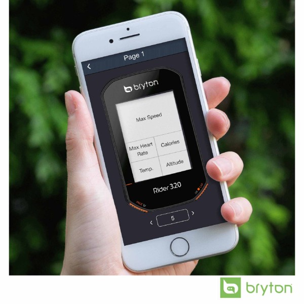 Compteur GPS Bryton 320 T paramétrable de son téléphone