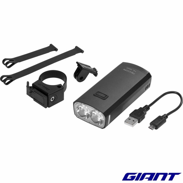 Eclairage Avant GIANT Recon HL 350 à 1800 lumens rechargeable