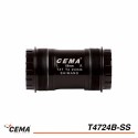 Boitier de pédalier CEMA T4724 Inox pour Shimano
