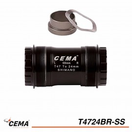Boitier de pédalier CEMA T4724BR-SS Inox pour SRAM GXP