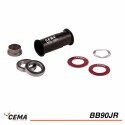 Boitier de pédalier CEMA BT-BB90JR Chrome BB90-95 pour SRAM GXP