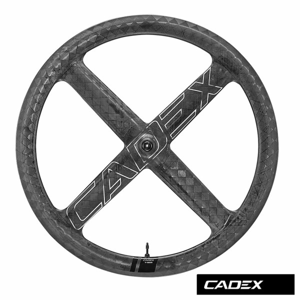 Roue avant CADEX à 4 batons carbone Tubeless Disc