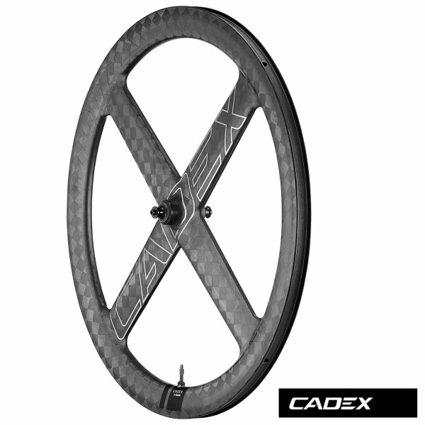 Roue avant CADEX à 4 batons carbone Tubeless Disc