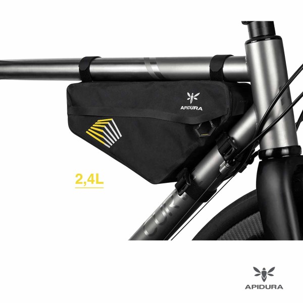 Sacoche de cadre pratique Gravel Bikepacking APIDURA Racing Frame Pack 2,4L