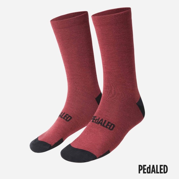 Chaussettes PEdALED ESSENTIAL Mérinos Ultracyclisme Tomato