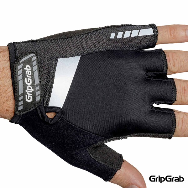 Gants été rembourrés SuperGel GripGrab 1005 noir sur main
