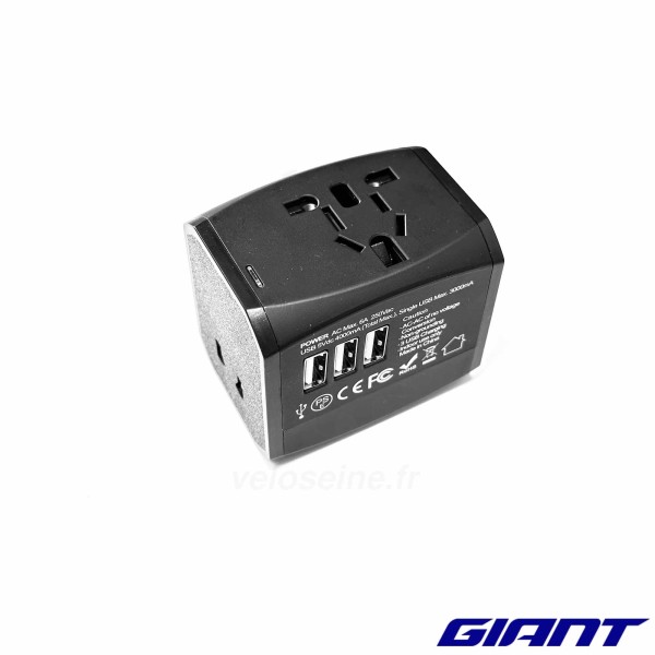 Chargeur adaptateur international mural 3 USB