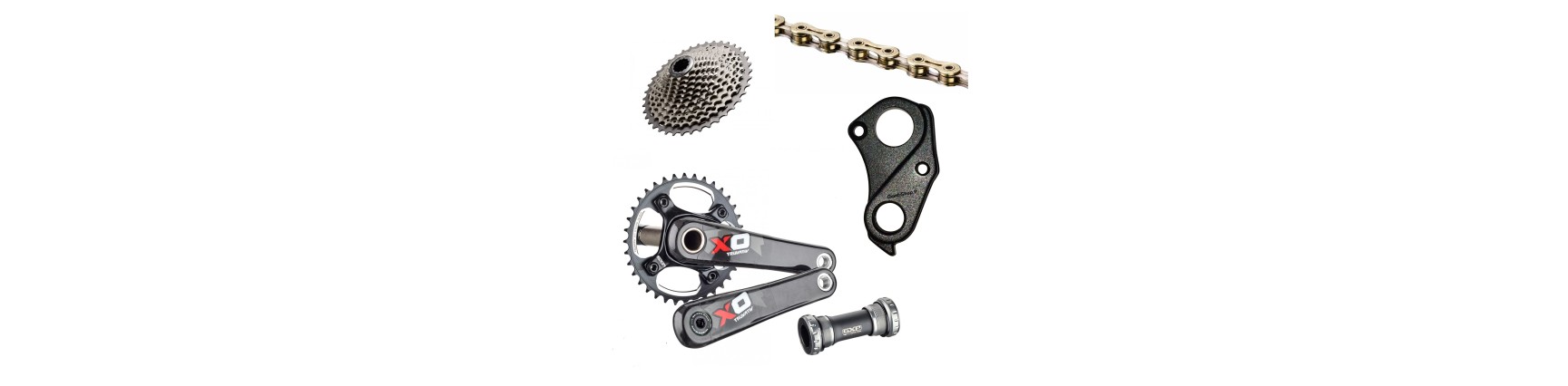 Transmissions & pattes de dérailleurs pour VTT