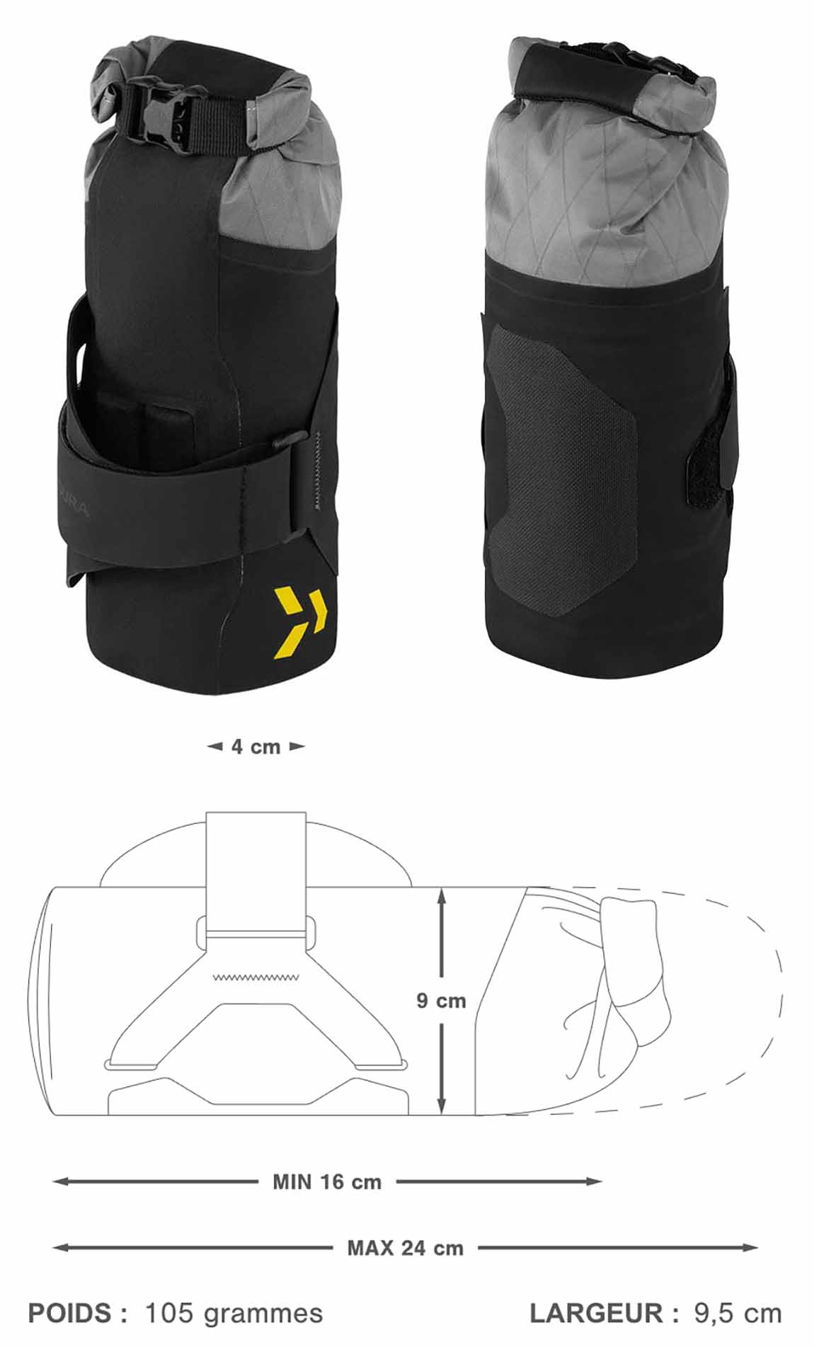 sacoche de cadre gravel bickepacking apidura backcountry downtime pack