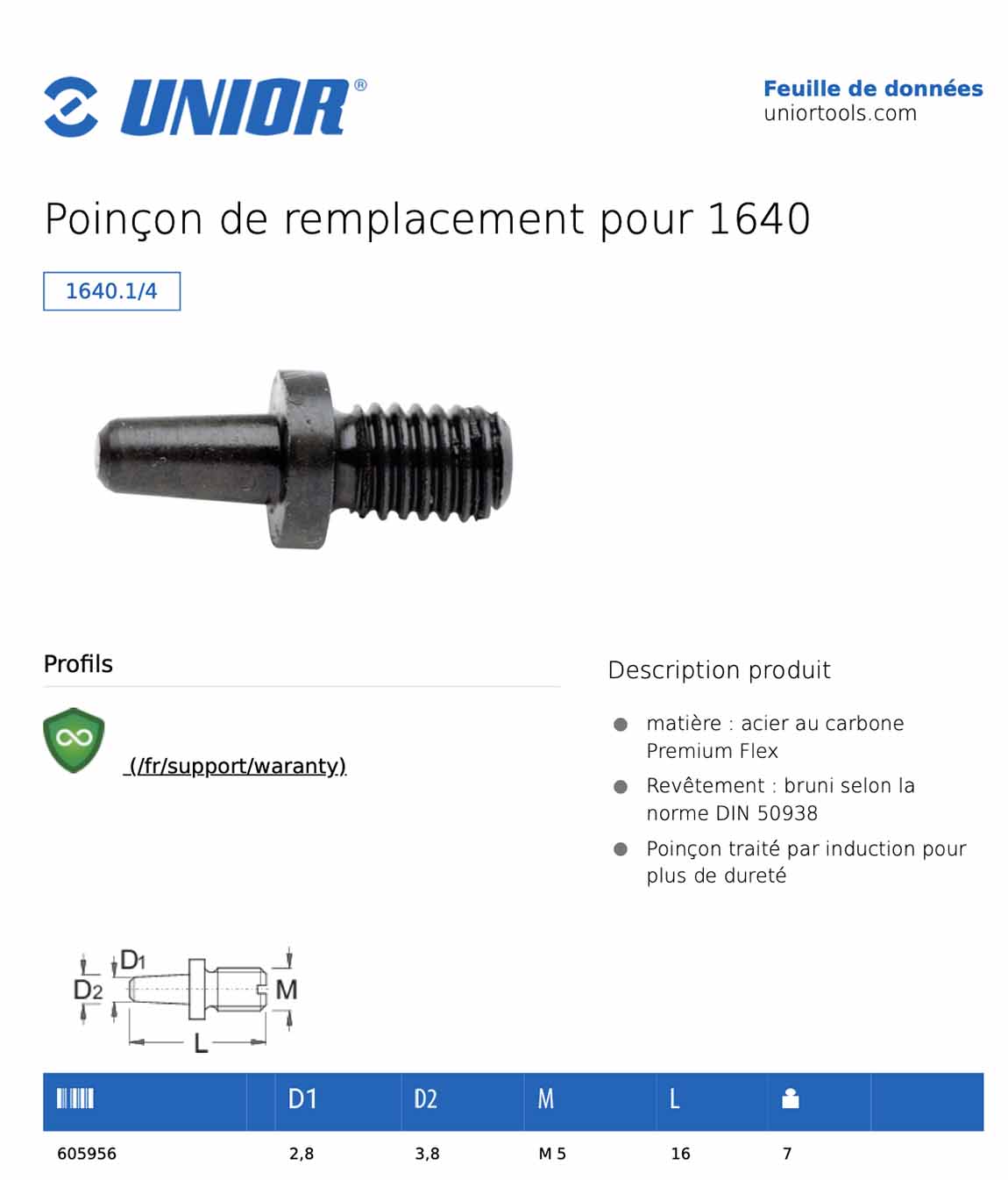 Dérive chaine Compact UNIOR 1647/2ABI