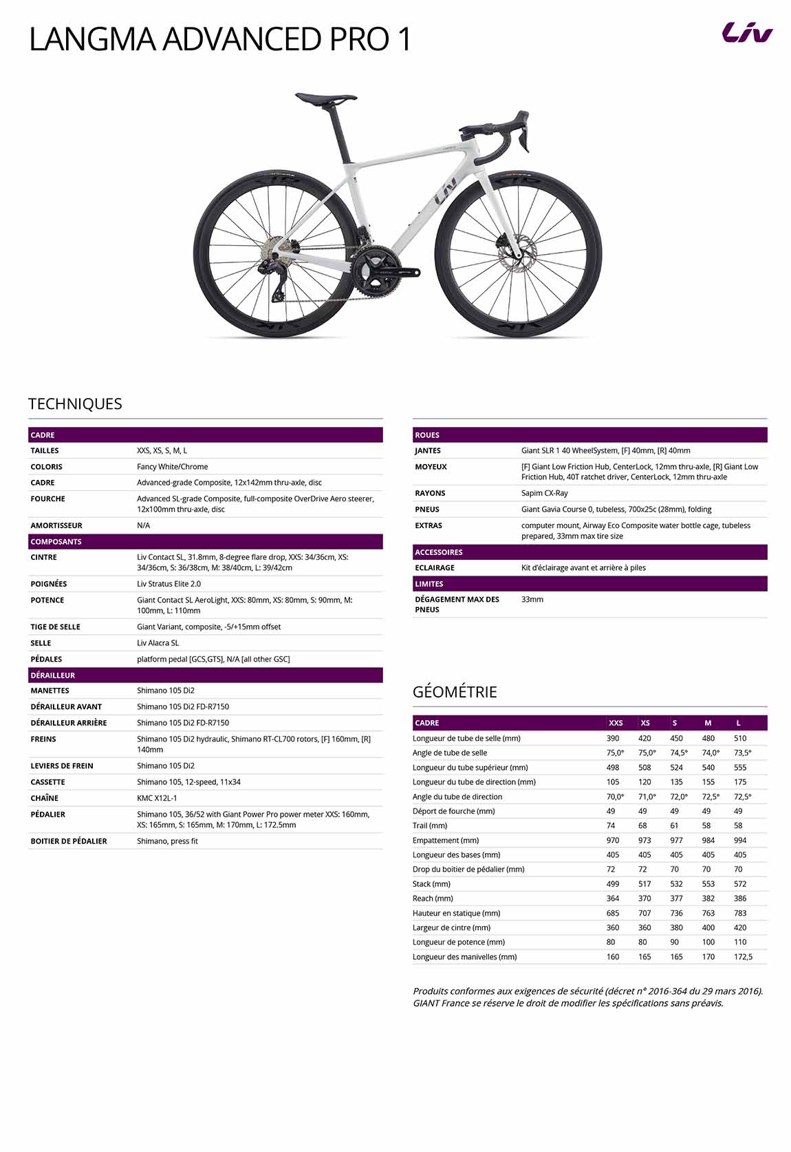 fiche LIV Langma advanced pro 1 2026