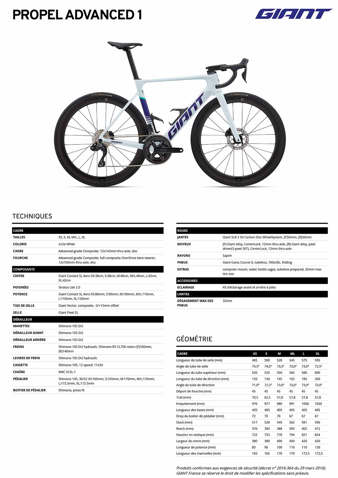 fiche giant propel advanced 1 2026