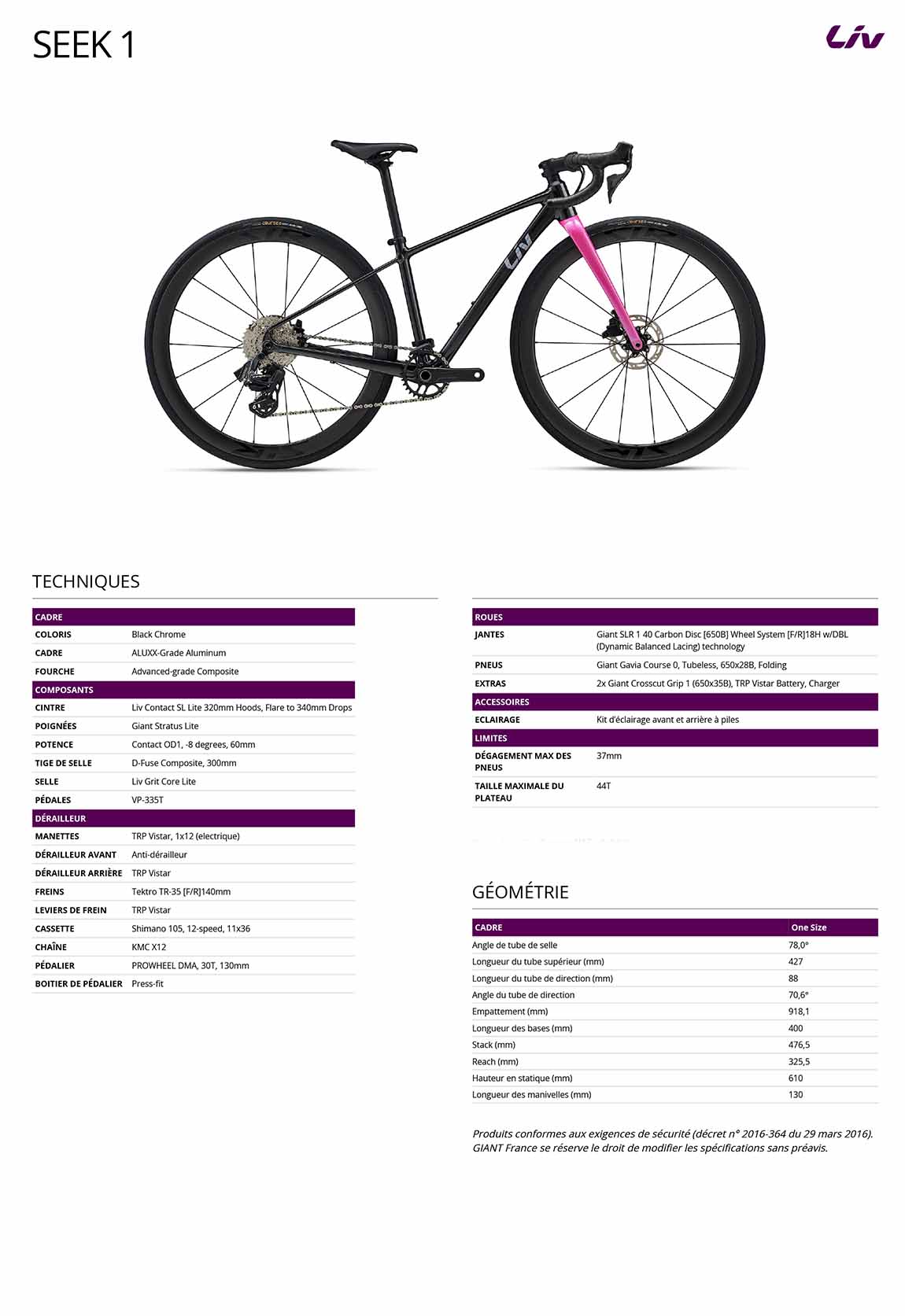 fiche liv seek 1 2026