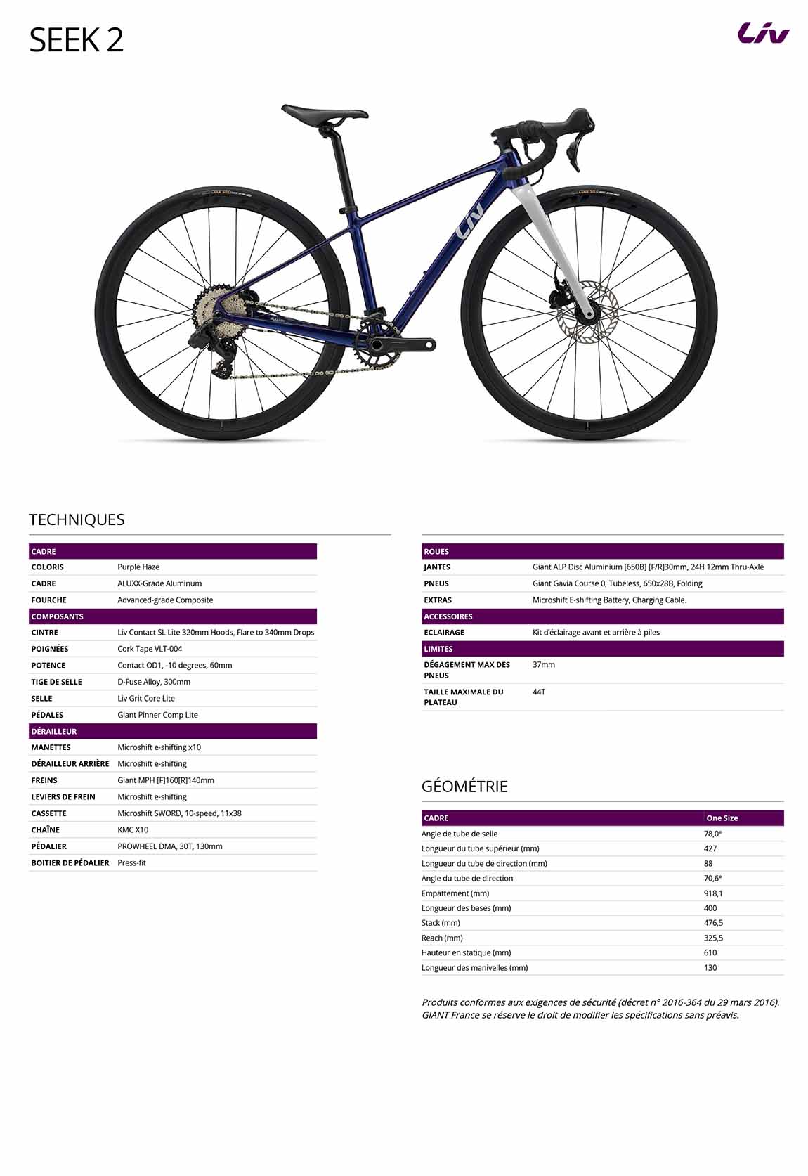 fiche liv seek 2 2026