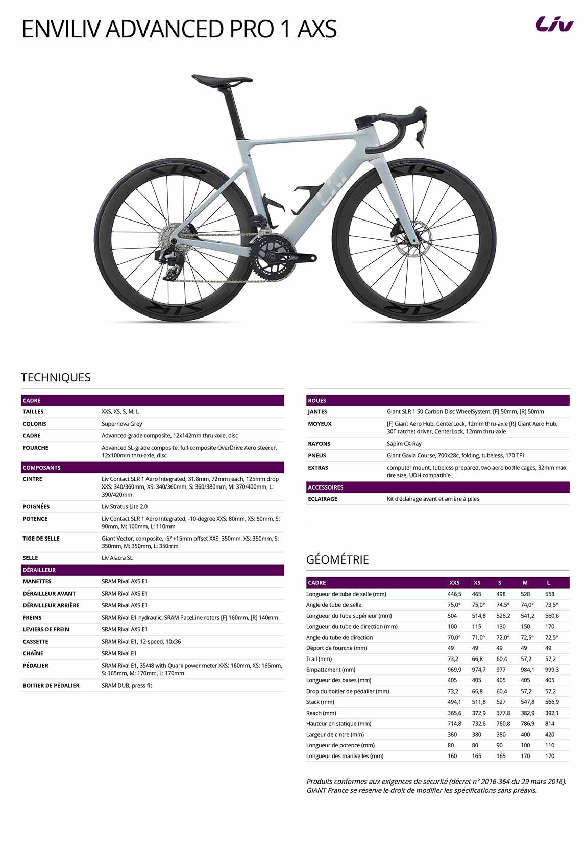 fiche liv enviliv advanced pro 1 axs 2027