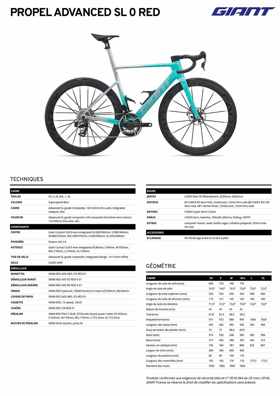 fiche giant propel advanced sl 0 axs 2027