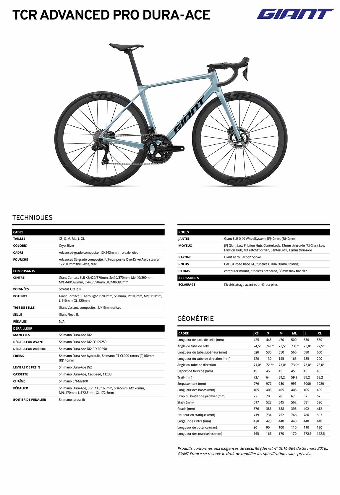 fiche giant tcr advanced pro da 2027