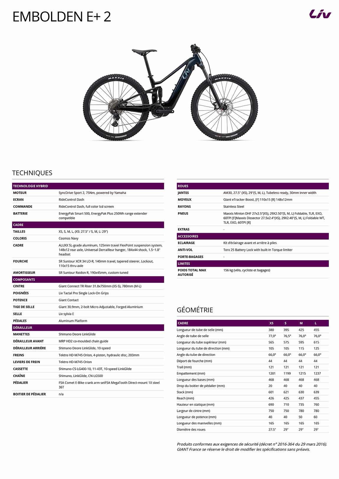 fiche liv embolden 2 2023