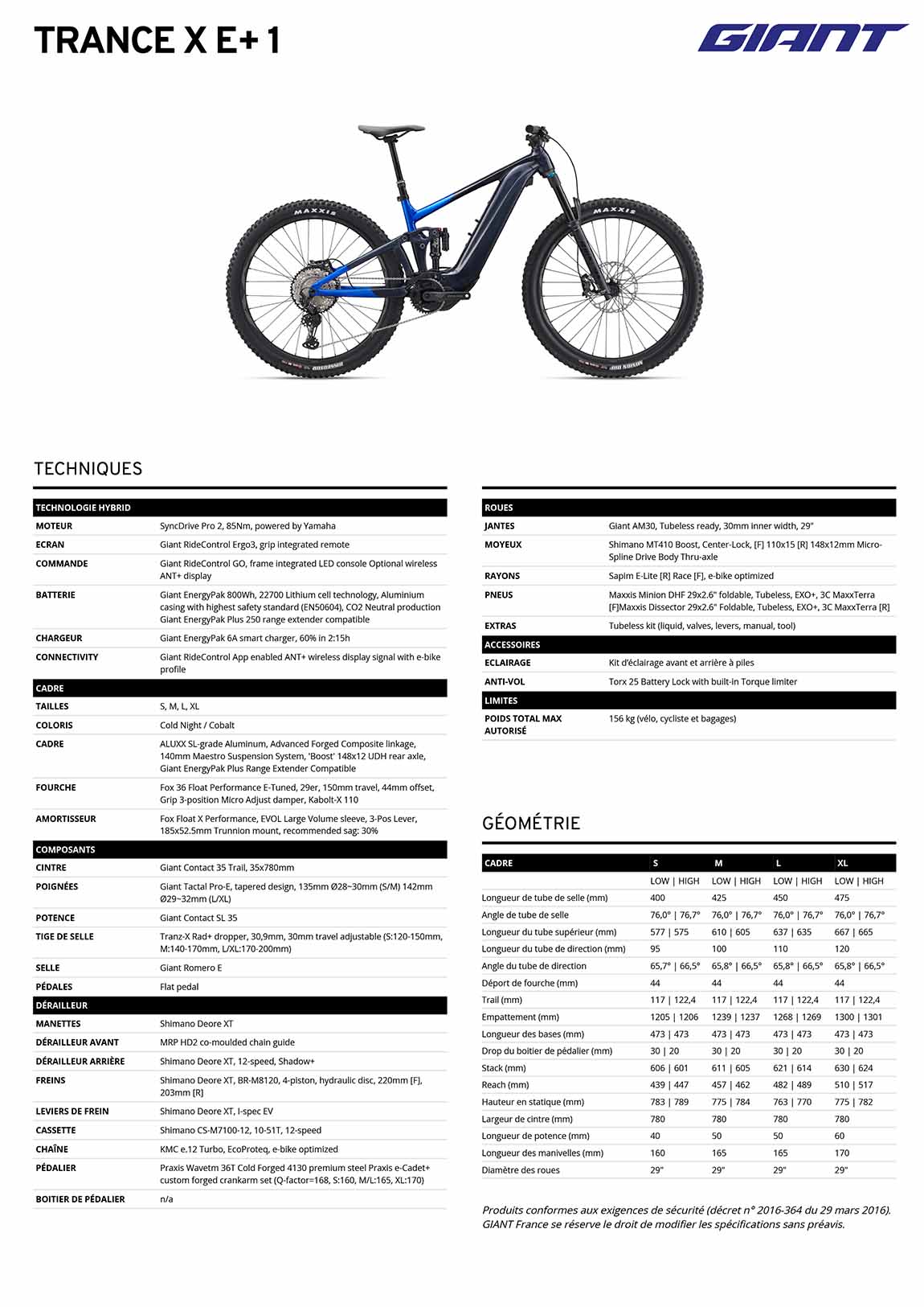 fiche giant trance x e 1 2023